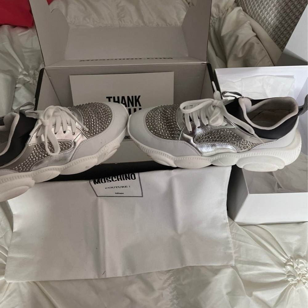 Moschino Black and White Sneakers